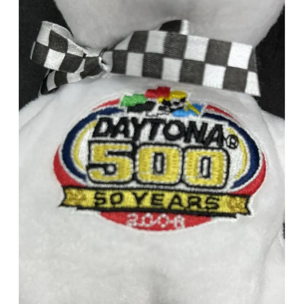 NASCAR Daytona 500 Celebrating 50 Years 2008 White TY Beanie‎ Baby NWMT